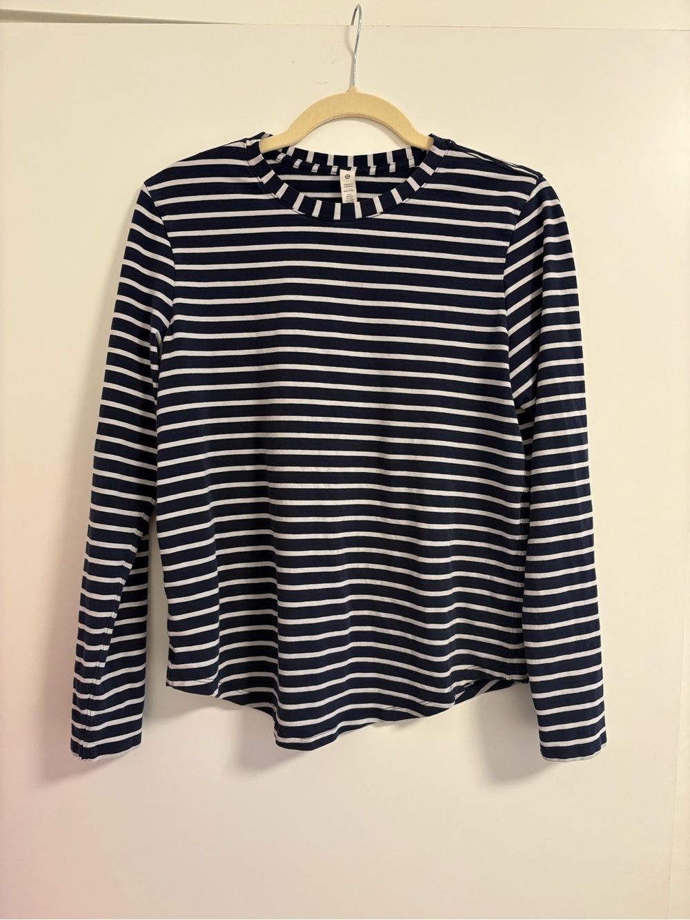Lululemon Love Long-Sleeve Shirt – True Navy/White Stripe